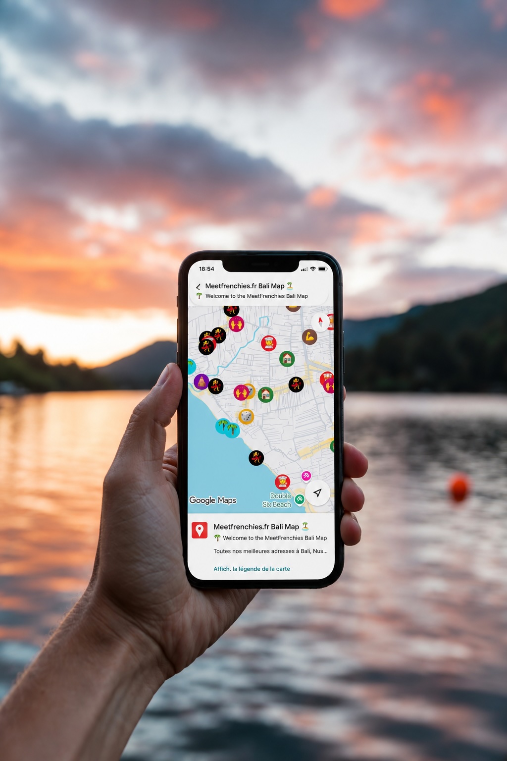 Bali Map MeetFrenchies sur iPhone