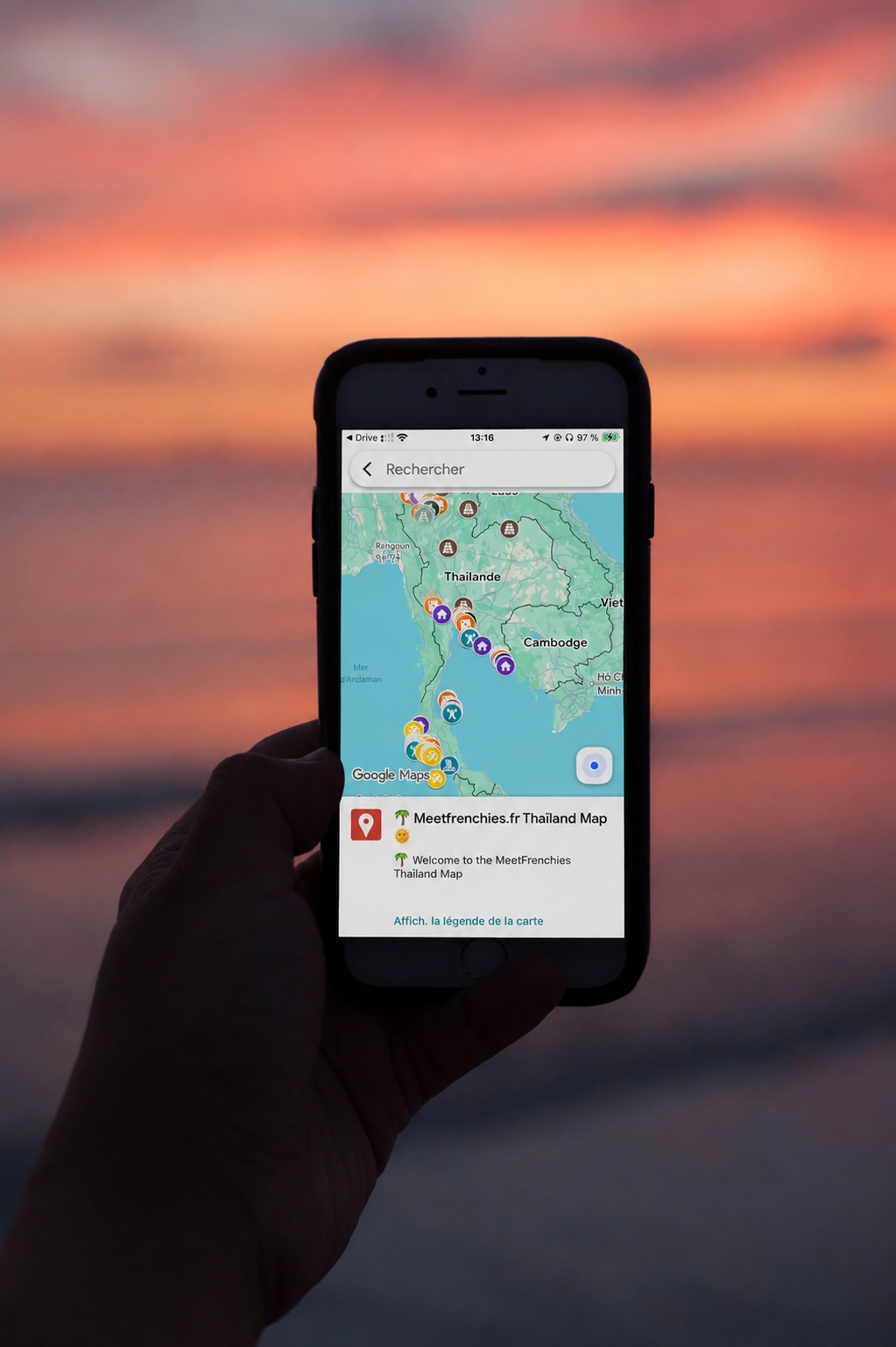 Thailand Map MeetFrenchies sur iPhone